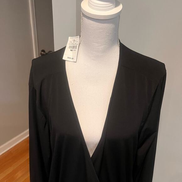 Women’s Ashley Stewart plus size maxi black wrap dress, Size 22/24, Long Sleeve - Picture 6 of 12